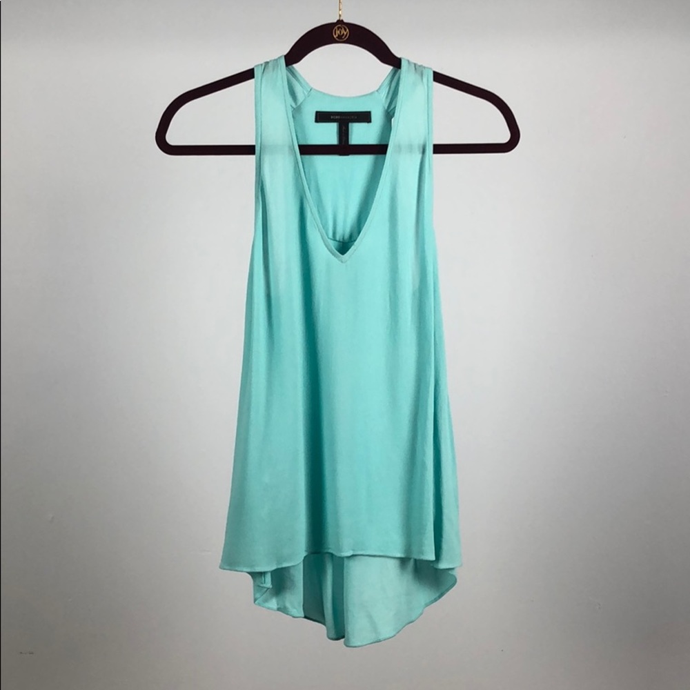 BCBG Turquoise Halter Blouse